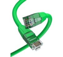 Прямой патч-корд RJ45 GCR 0.15m LSZH UTP категории 6, зеленый, 24 AWG, ethernet high speed, VIV52I999