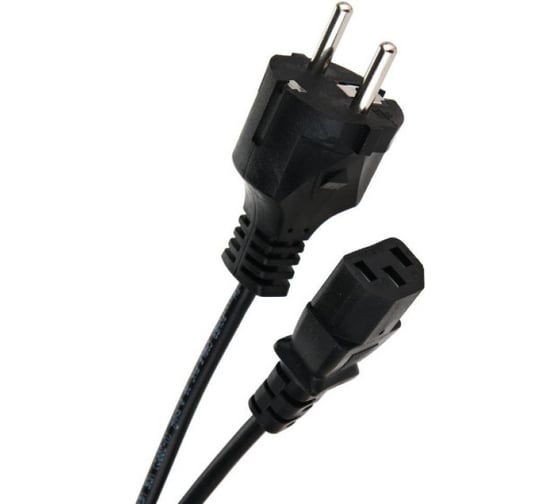 Кабель питания ExeGate Power PC-1 8P Евровилка Schuko- С13 VDE-250V-3х0.5-CU 6A черный 1.8м 280645