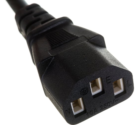 Кабель монитор-компьютер ExeGate UPS- устройство Power EC-1P С13- С14 VDE-250V-3х0 5-CU 6A 1м 280621