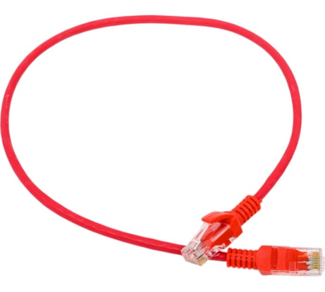 Патч-корд ExeGate UTP-RJ45-RJ45-5e-0,5M-LSZH-RD, UTP, cat.5e, 0.5м, красный 286378