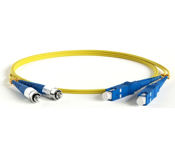 Волоконно-оптический патч-корд Hyperline FC-D2-9-FC/UR-SC/UR-H-20M-LSZH-YL шнур SM 9/125 243815