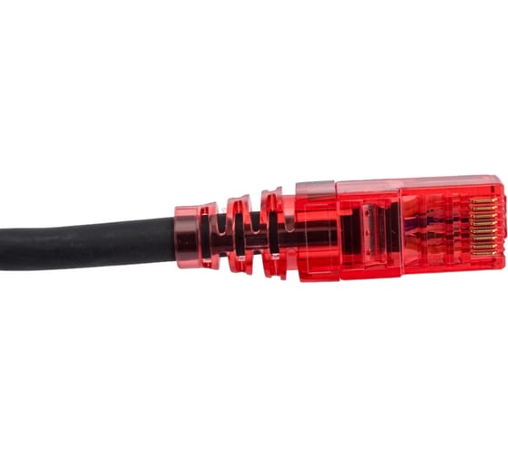 Патч-корд Hyperline PC-LPM-UTP-RJ45-RJ45-C5e-0.15M-LSZH-BK U/UTP, Cat.5е (100% Fluke Component Tested), LSZH, 0.15 м, черный 229916