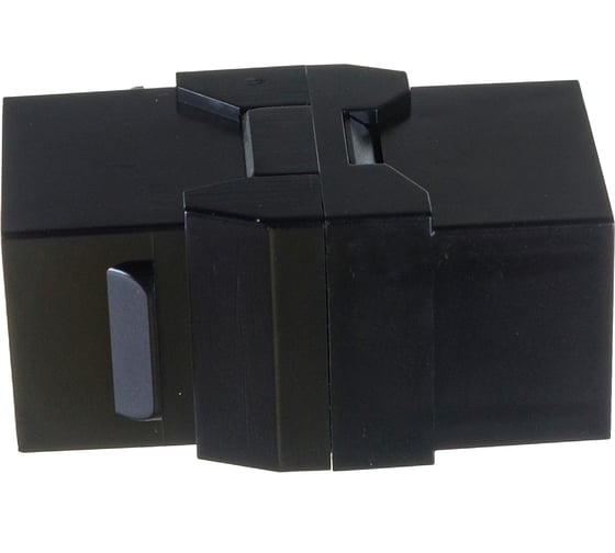Проходной адаптер Hyperline CA2-KJ-C6-BK (coupler), RJ-45(8P8C) формата Keystone Jack 444915