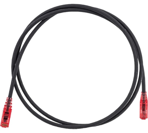 Патч-корд Hyperline PC-LPM-UTP-RJ45-RJ45-C5e-1.5M-LSZH-BK U/UTP, Cat.5е 100% Fluke Componen 229960