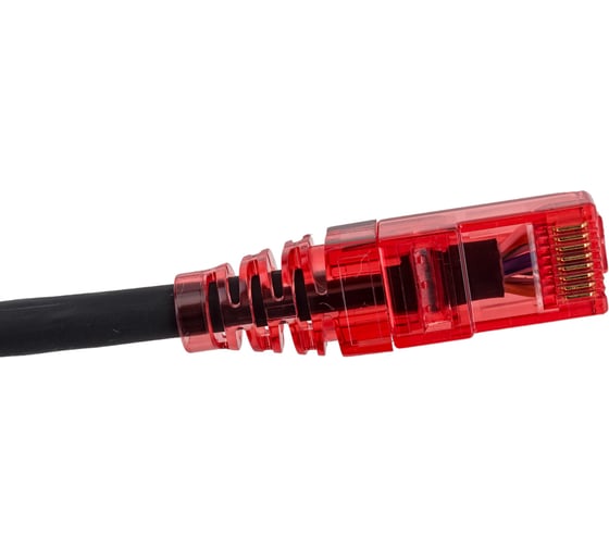 Патч-корд Hyperline PC-LPM-UTP-RJ45-RJ45-C5e-1.5M-LSZH-BK U/UTP, Cat.5е 100% Fluke Componen 229960