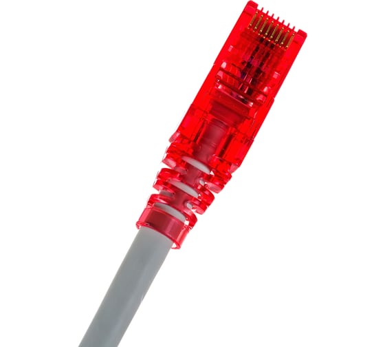 Патч-корд Hyperline PC-LPM-UTP-RJ45-RJ45-C5e-0.5M-LSZH-GY U/UTP, Cat.5e 100% Fluke Component 42269