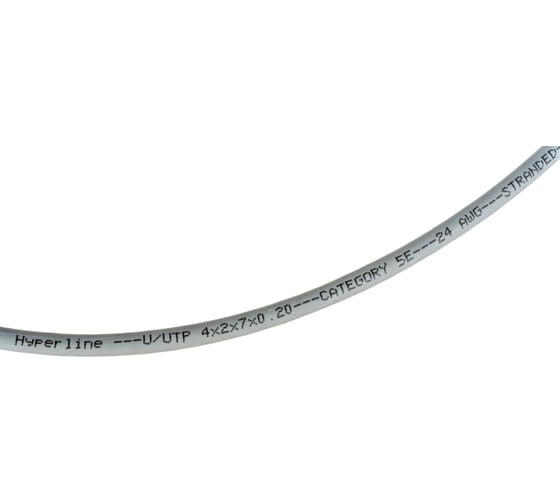 Патч-корд Hyperline PC-LPM-UTP-RJ45-RJ45-C5e-1.5M-LSZH-GY U/UTP, Cat.5e 100% Fluke Component 42271