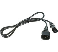 Кабель питания Hyperline PWC-IEC13-IEC14-1.0-BK монитор-компьютер IEC 320 C13 - IEC 320 C14 43793