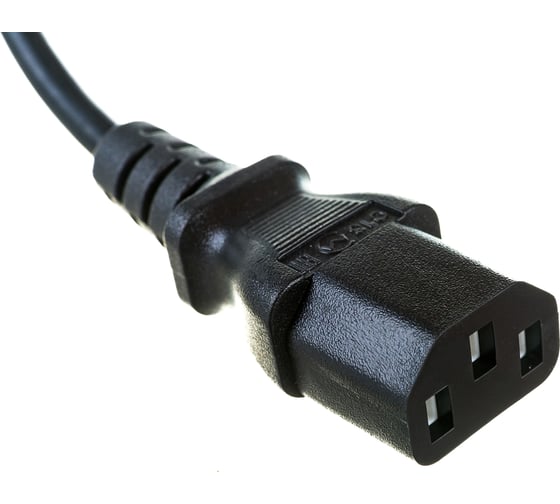 Кабель питания Hyperline PWC-IEC13-IEC14-1.0-BK монитор-компьютер IEC 320 C13 - IEC 320 C14 43793