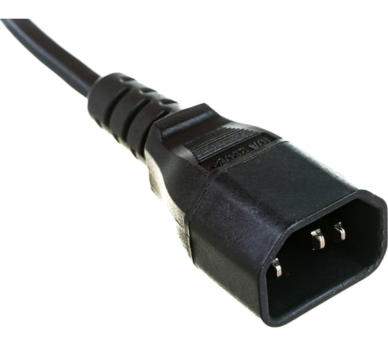 Кабель питания Hyperline PWC-IEC13-IEC14-1.0-BK монитор-компьютер IEC 320 C13 - IEC 320 C14 43793