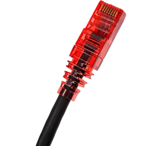 Патч-корд Hyperline PC-LPM-UTP-RJ45-RJ45-C5e-0.3M-LSZH-BK U/UTP, Cat.5е 100% Fluke Component 229930