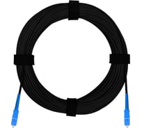 Патч-корд оптический FTTH Enginova 2 стеклопрутка, выносной силовой элемент - проволока, 657 LSZH 2SC/UPC, черный 20 м ENG-FTTHST-FRP-2SCU-20-BL
