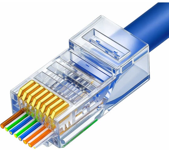 Коннектор сквозной 5Bites RJ45 / 8P8C / 5E / 100ШТ US080A-50 1