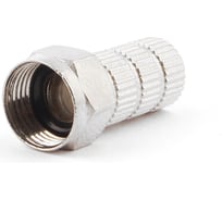 F коннектор Cablexpert для кабеля RG6, 5 шт, с уплотнительным резиновым кольцом SPL6-02