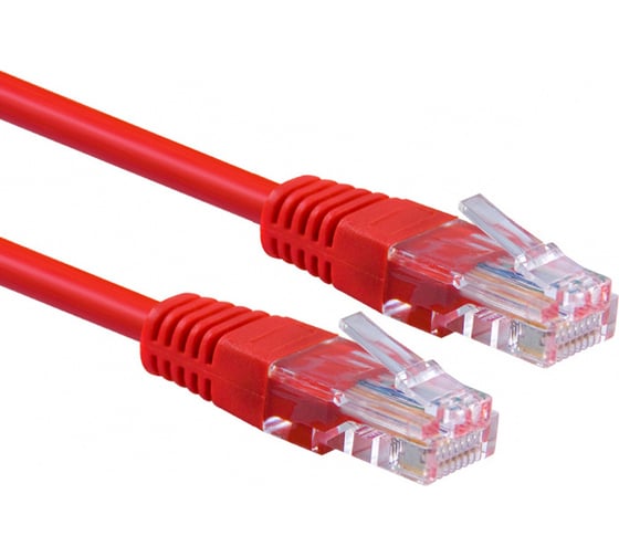 Кабель Belsis патчкорд UTP RJ-45 кат.5E, вилка - вилка, 1.0 м., красный SP3053
