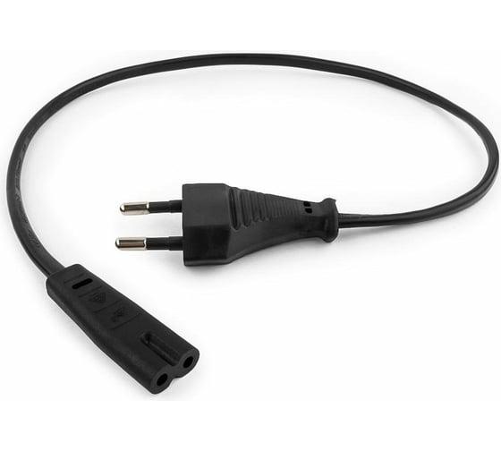 Кабель питания для аудио и видео техники Cablexpert 0.5м CEE 7/16-C7 2-pin 2x0,5 черный PC-184/2-0.5М