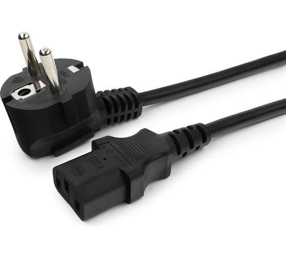 Кабель питания Cablexpert 3м, Schuko- C13, 3x1 кв.мм, черный, с заземлением, PC-186-1-3M