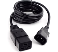 Кабель питания Cablexpert 1.8м, C14-C19, 3x1 кв.мм, черный, с заземлением PC-189-1-1