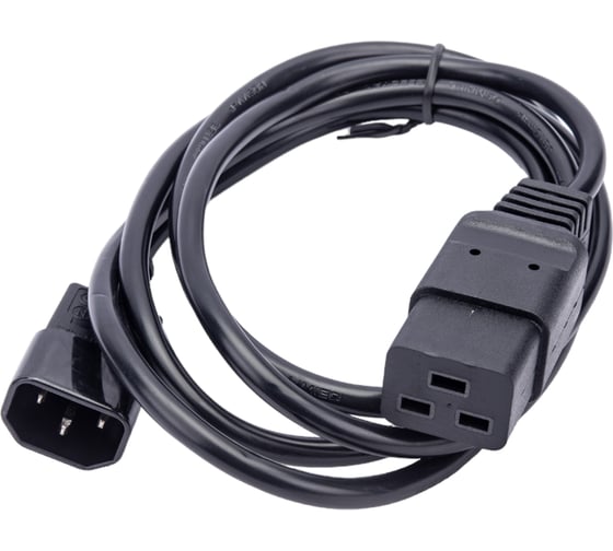 Кабель питания Cablexpert 1.8м, C14-C19, 3x1 кв.мм, черный, с заземлением PC-189-1-1
