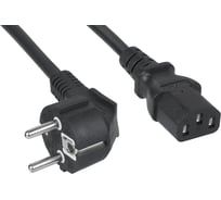 Кабель питания компьютера Cabeus (Schuko+C13) (3x0.75) 1.2м PC-186-VDE-1.2M