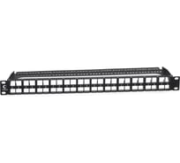 Модульная патч-панель Cabeus высокой плотности 1U, 48 портов, для неэкранированных модулей PLBHD-48-1U