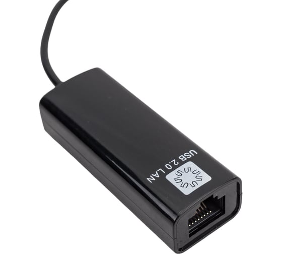 Сетевая карта 5bites USB2.0, RJ45 100мегабит, черный, 10см UA2-45-02BK