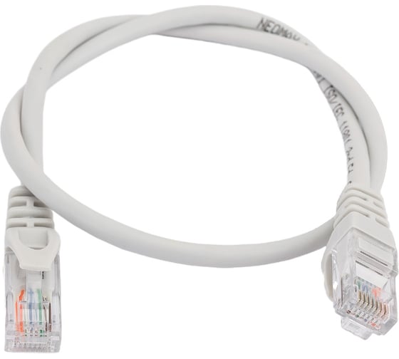 Коммутационный шнур Neomax UTP 0.5м, гибкий, cat.5е, серый , многожильный NM13001-005