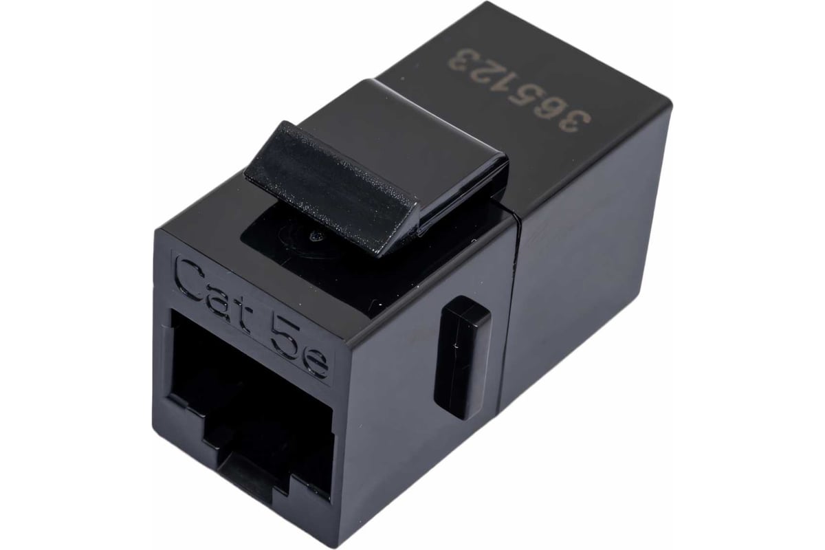 Проходной адаптер RJ-45(8P8C) Hyperline CA2-KJ-C5E-BK (coupler ...