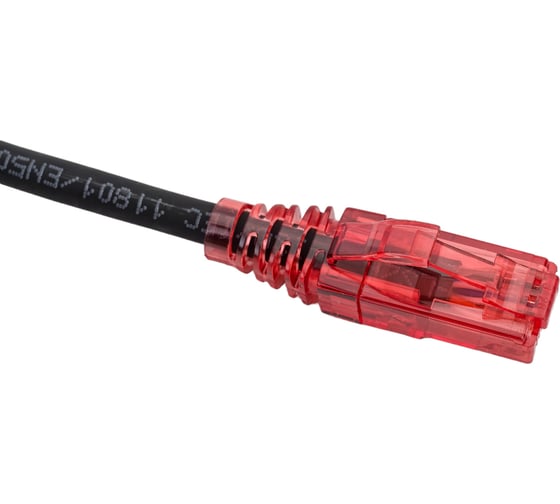 Патч-корд Hyperline PC-LPM-UTP-RJ45-RJ45-C5e-1M-LSZH-BK U/UTP, Cat.5е (100% Fluke Component  30887