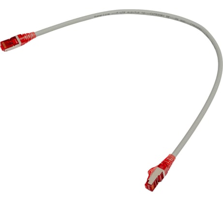 Экранированный патч-корд Hyperline PC-LPM-STP-RJ45-RJ45-C5e-0.5M-LSZH-GY F/UTP, Cat.5e (100% Fluke Component Tested), LSZH, 0.5 м, серый 42307