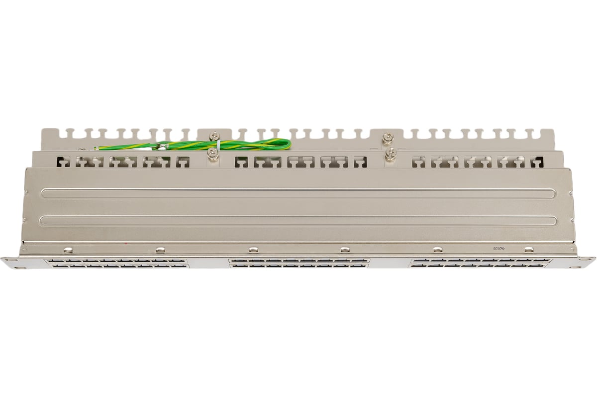 Патч-панель высокой плотности 19" Hyperline, 1U, 48 портов RJ-45 ...