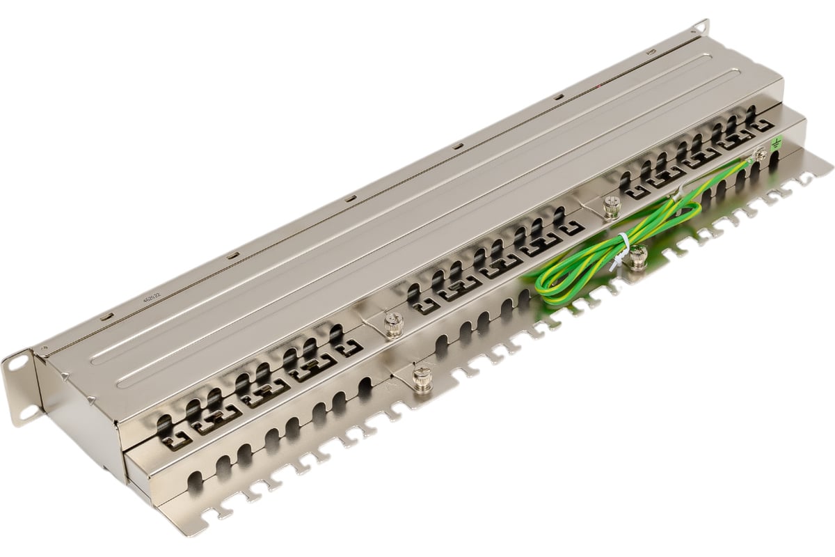 Патч-панель высокой плотности 19" Hyperline, 1U, 48 портов RJ-45 ...