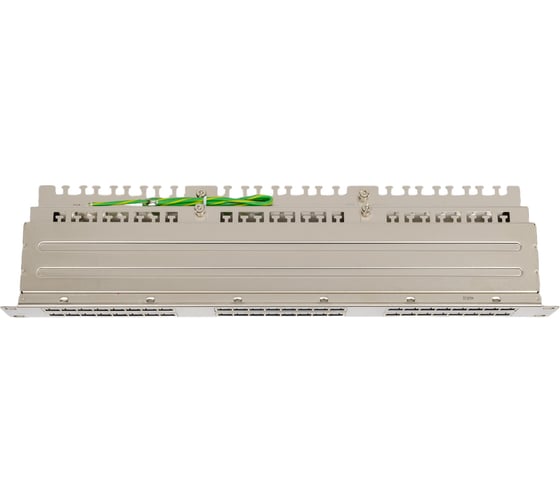 Патч-панель высокой плотности 19" Hyperline, 1U, 48 портов RJ-45, полный экран, категория 6, 420642