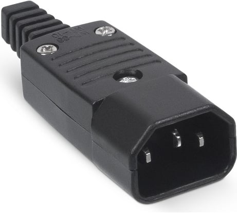 Разборная вилка Cabeus С14 10А, 250 V, черная IEC-320-C14