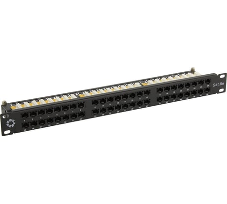 Патч-панель UTP 5bites 19, 5e категория 48 порта, 1U разъемы KRONE тип 110 DUAL IDC PPU55-06