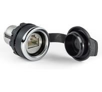 Разъём EMAS RJ45 мама-мама, корпус металл, позолоченные контактаты, IP65 BRJ45