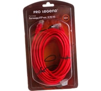 Патч-корд Pro Legend UTP категории 5E RJ-45 вилка - RJ-45 вилка, красный, 10 м. PL1245