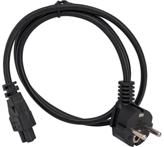 Кабель питания для ноутбуков Cablexpert 1м, Schuko- C5, 10А, пакет PC-186-ML12-1M