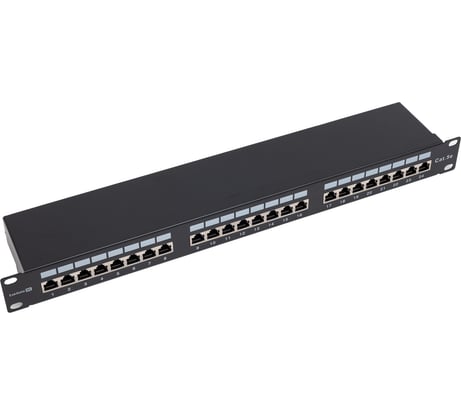 Патч-панель ExeGate EPP3-19-24-8P8C-C5e-SH-110D 19 FTP 24 port cat 5e dual IDC 1U RoHS Black 281083