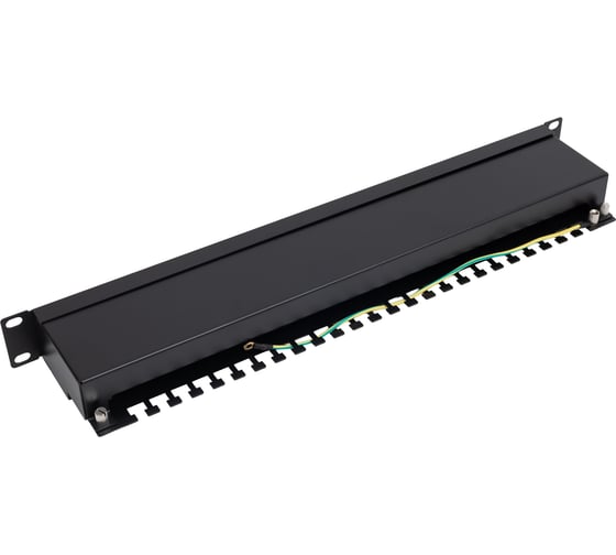 Патч-панель ExeGate EPP3-19-24-8P8C-C5e-SH-110D 19 FTP 24 port cat 5e dual IDC 1U RoHS Black 281083