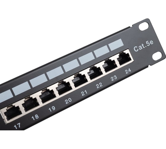 Патч-панель ExeGate EPP3-19-24-8P8C-C5e-SH-110D 19 FTP 24 port cat 5e dual IDC 1U RoHS Black 281083