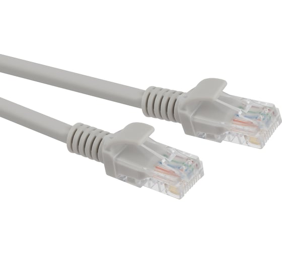 Патч-корд ЭРА PC1.5U U/UTP категория 5e, длина 1,5 метра, неэкранированный, серый, Cu, Б0051410