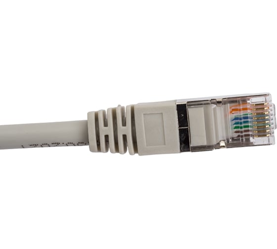 Патч-корд ЭРА PC10F F/UTP категория 5e, длина 10 метров, экранированный, серый, Cu, Б0051349