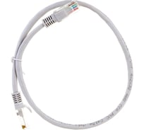 Патч-корд ЭРА Simple PC-0.5U-A U/UTP категория 5e, длина 0,5 метра, неэкранированный, серый, Б0051369