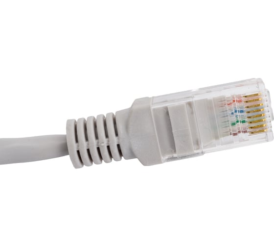 Патч-корд ЭРА Simple PC-15U-A U/UTP категория 5e, длина 15 метров, неэкранирован, серый, Б0051377