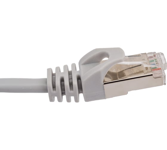 Патч-корд ЭРА Simple PC-2F-A F/UTP категория 5e, длина 2 метра, экранированный, серый, Б0051382