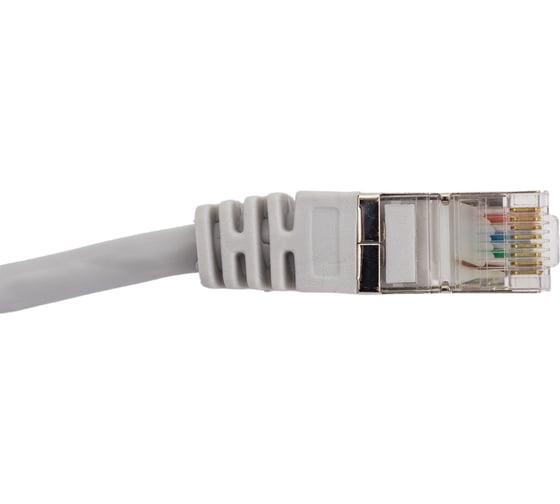 Патч-корд ЭРА Simple PC-2F-A F/UTP категория 5e, длина 2 метра, экранированный, серый, Б0051382