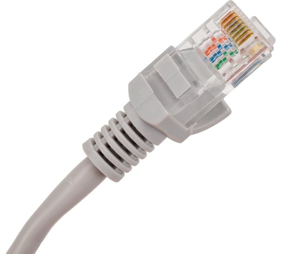 Патч-корд ЭРА Simple PC-2U-A U/UTP категория 5e, длина 2 метра, неэкранированный, серый, Б0051372