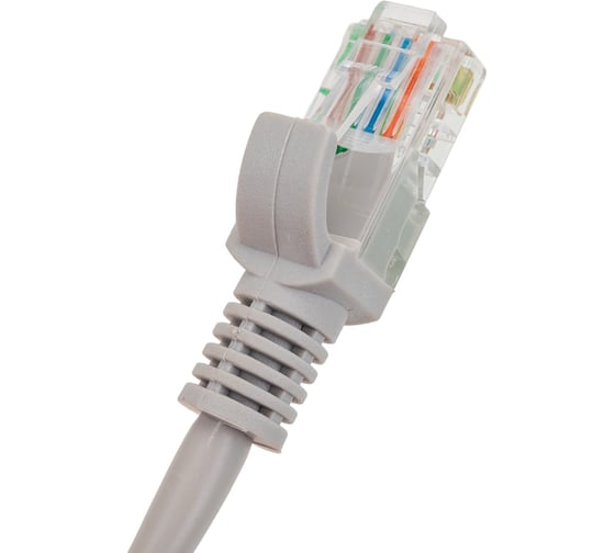 Патч-корд ЭРА Simple PC-2U-A U/UTP категория 5e, длина 2 метра, неэкранированный, серый, Б0051372