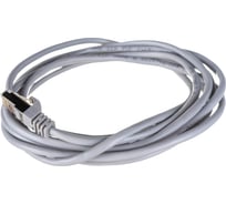 Патч-корд ЭРА Simple PC-3F-A F/UTP категория 5e, длина 3 метра, экранированный, серый, Б0051383